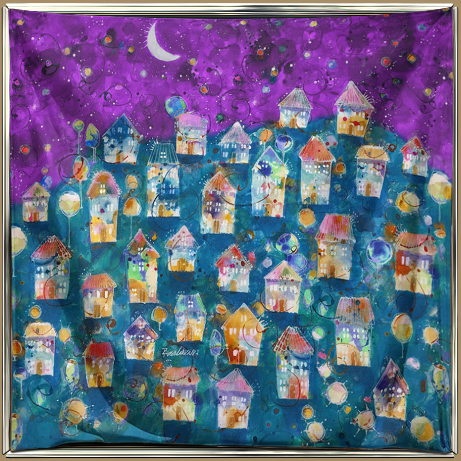 ArtSoie silk artwork displayed in the Veatro release system