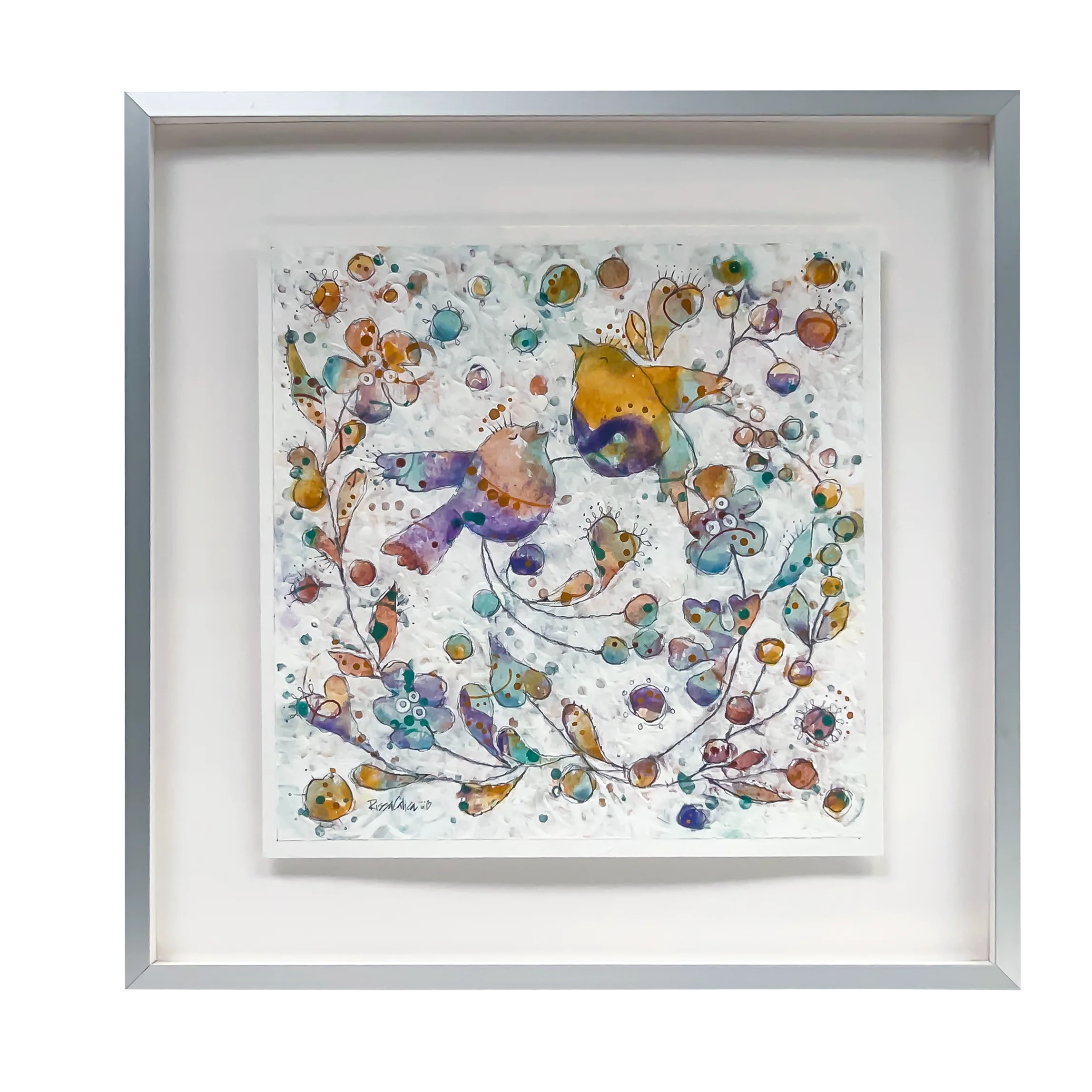 A contemporary artwork prepared for slow examination during a private viewing