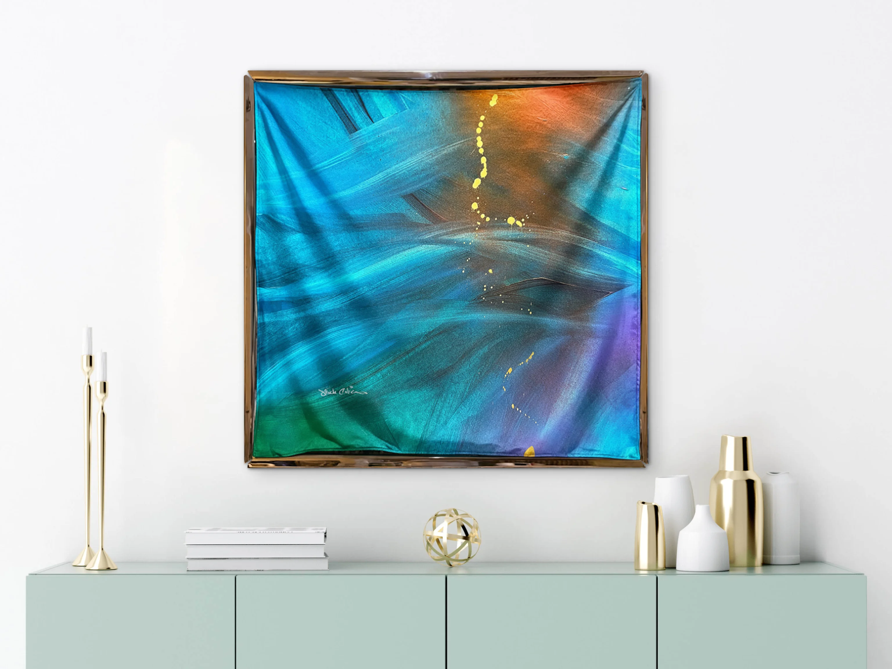 A Veatro wall installation designed to receive a compatible ArtSoie edition